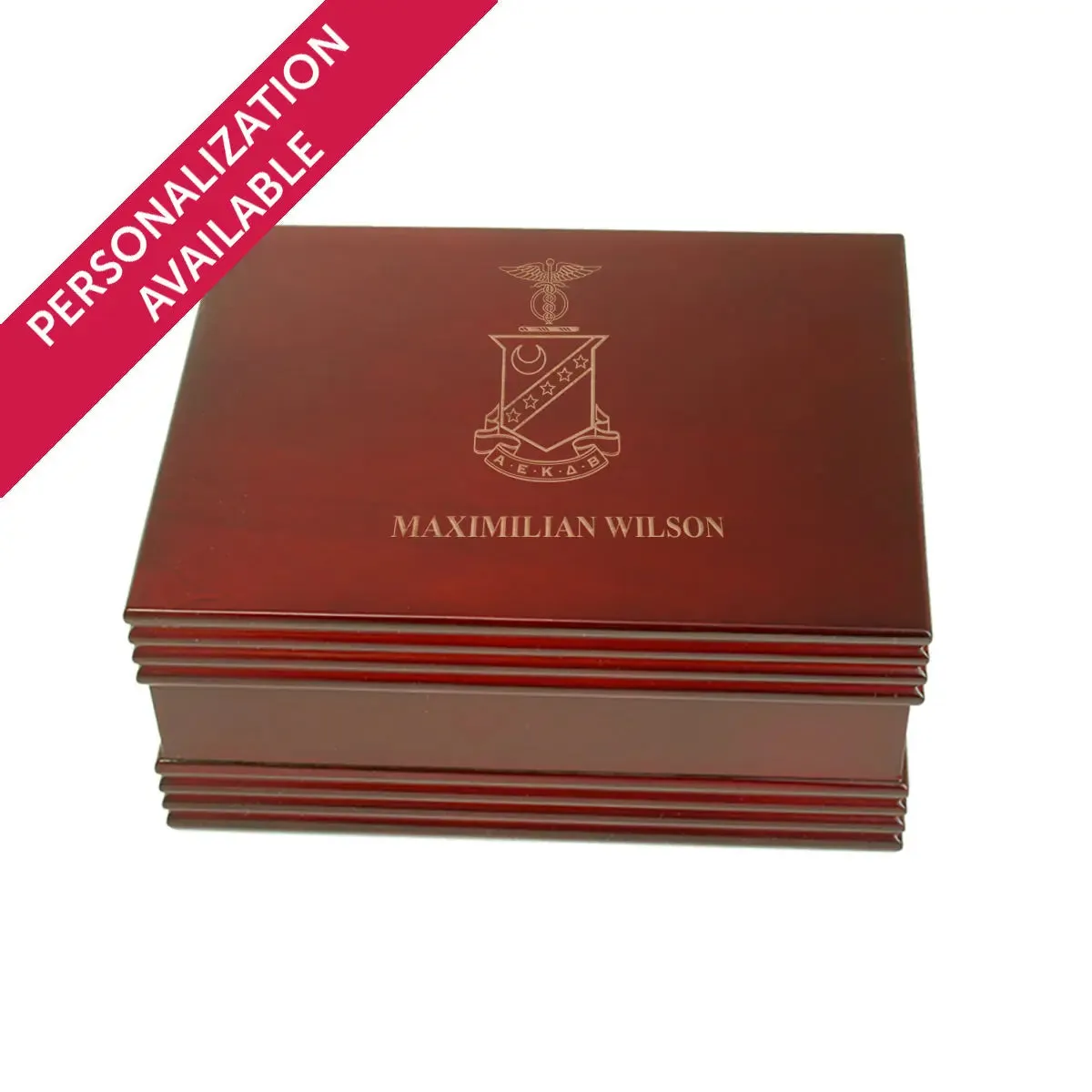 New! Kappa Sig Deluxe Engraved Rosewood Box