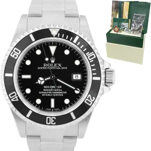 NEW NOS Rolex Sea-Dweller M-SERIAL Stainless Black 40mm Watch 16600 FULL SET B P