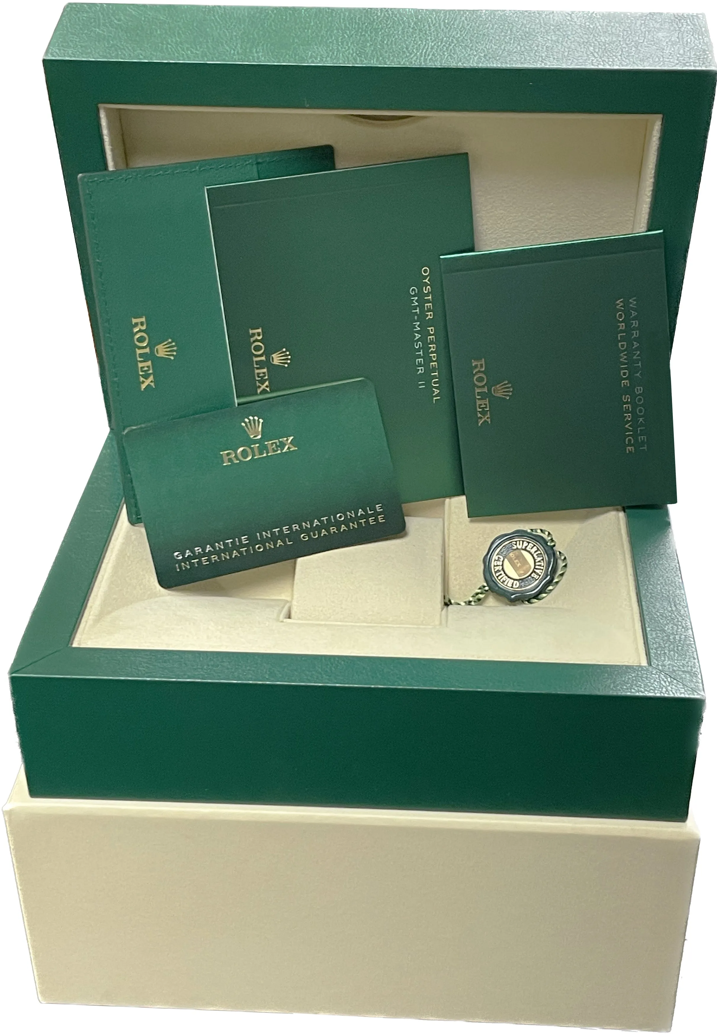 NEW PAPERS Rolex GMT-Master II Root Beer 18K Rose Gold 40mm Watch 126715CHNR B P