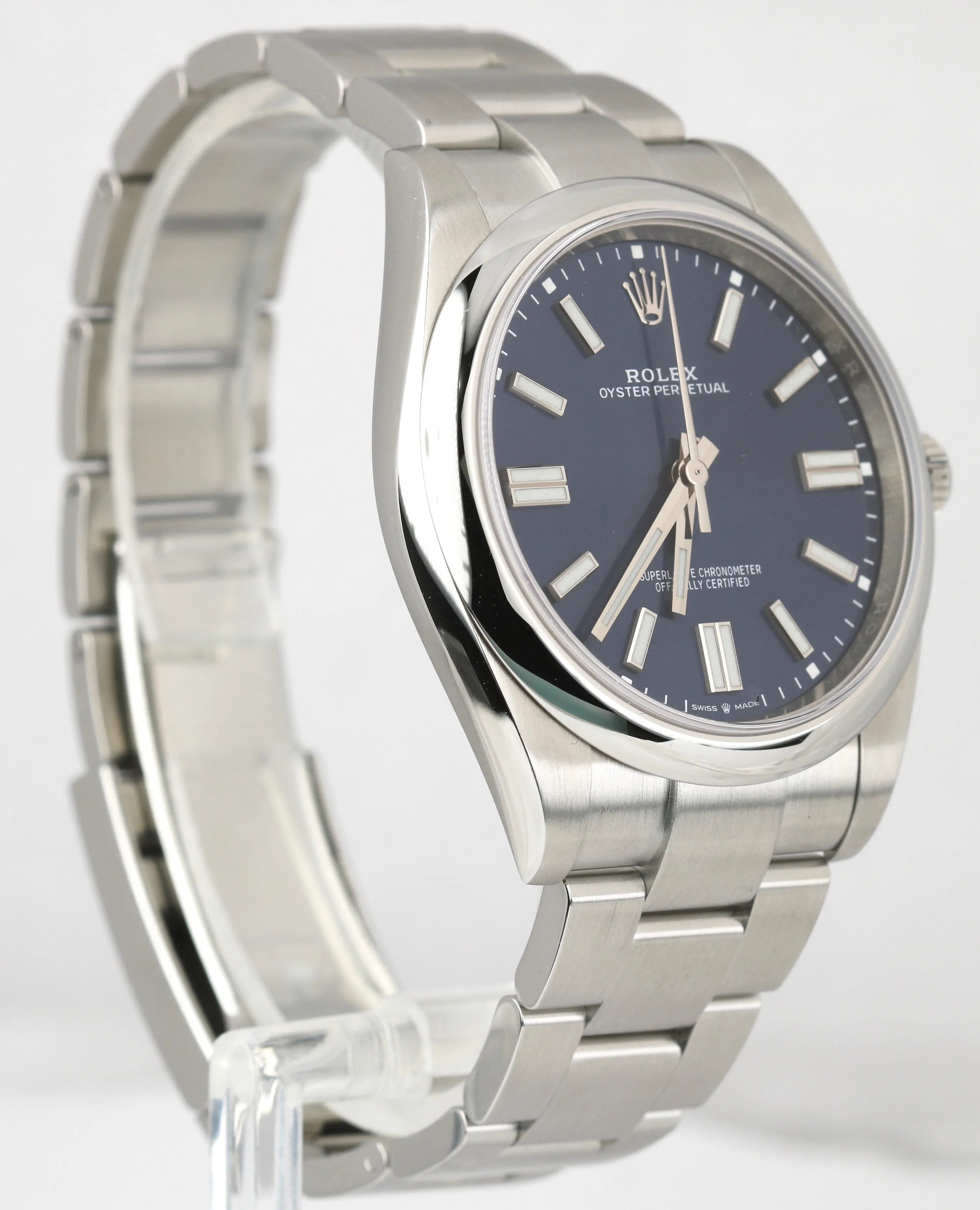 November 2020 Rolex Oyster Perpetual 41mm BLUE Stainless Oyster Watch 124300 B&P