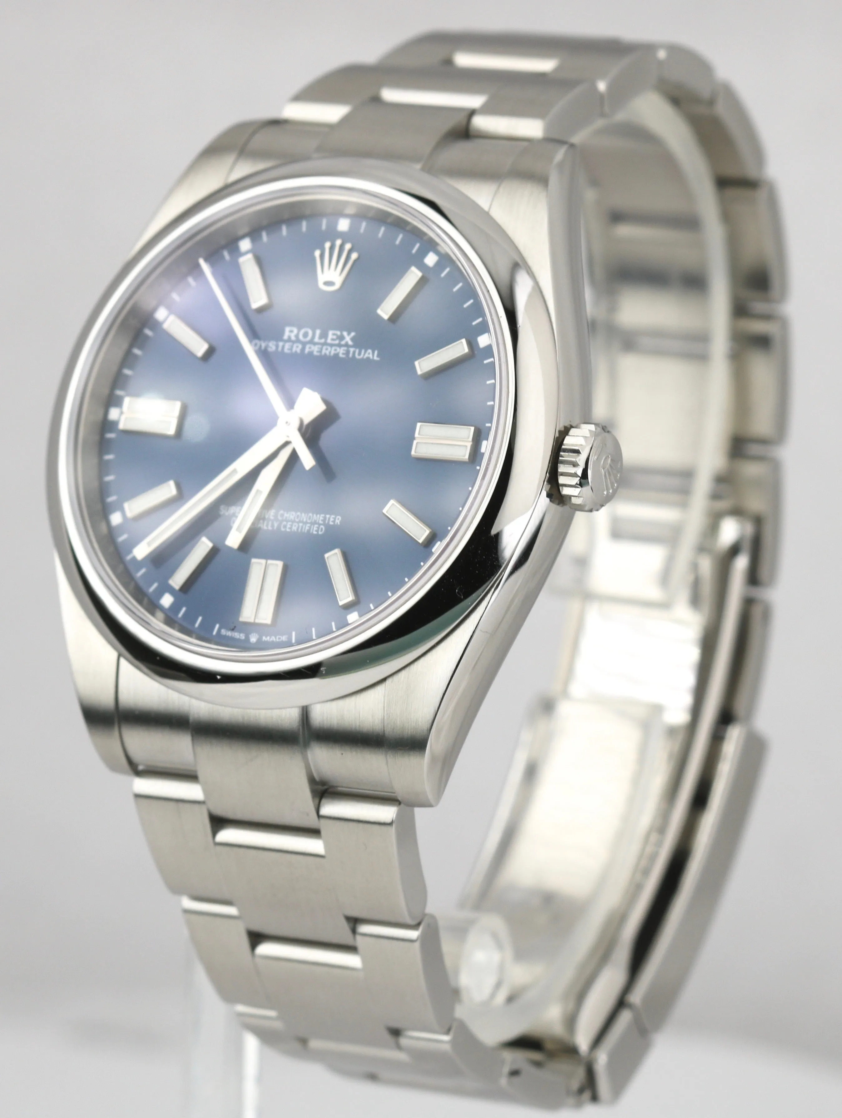 November 2020 Rolex Oyster Perpetual 41mm BLUE Stainless Oyster Watch 124300 B&P