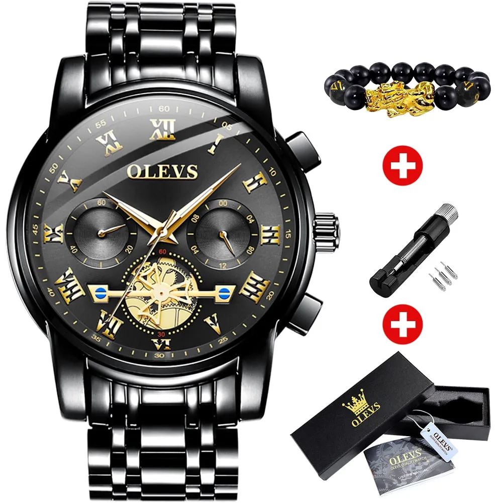 OLEVS Classic Roman Scale Dial Luxury Wrist Watch