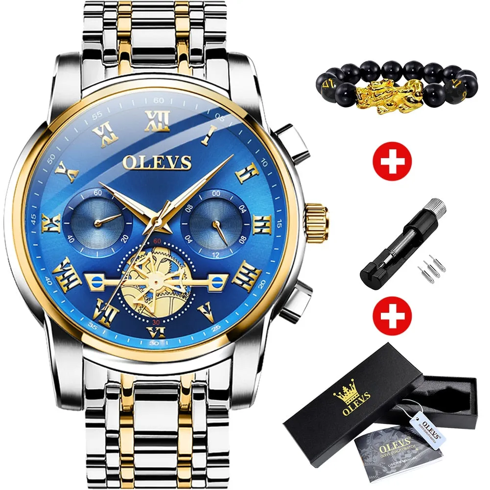 OLEVS Classic Roman Scale Dial Luxury Wrist Watch
