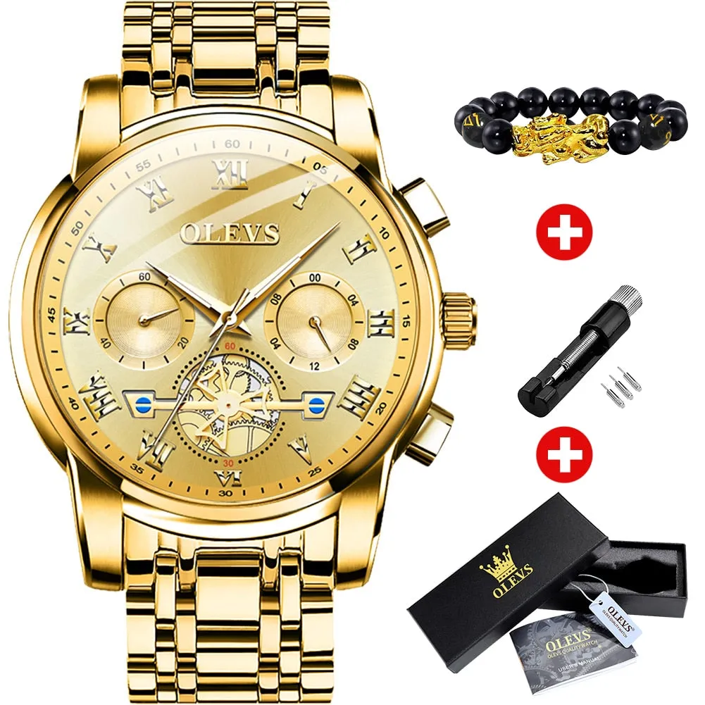 OLEVS Classic Roman Scale Dial Luxury Wrist Watch