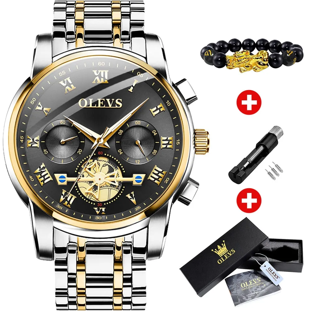 OLEVS Classic Roman Scale Dial Luxury Wrist Watch