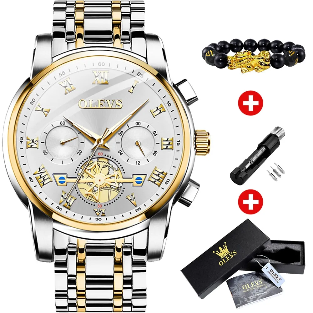 OLEVS Classic Roman Scale Dial Luxury Wrist Watch