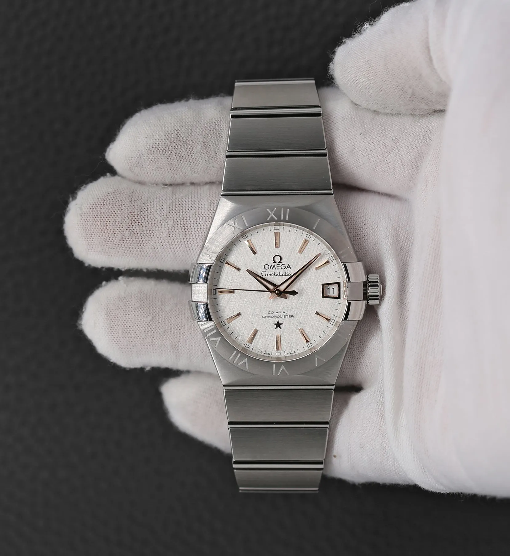 Omega Constellation 123.10.38.21.02.002 White Opaline Dial Automatic Men's Watch