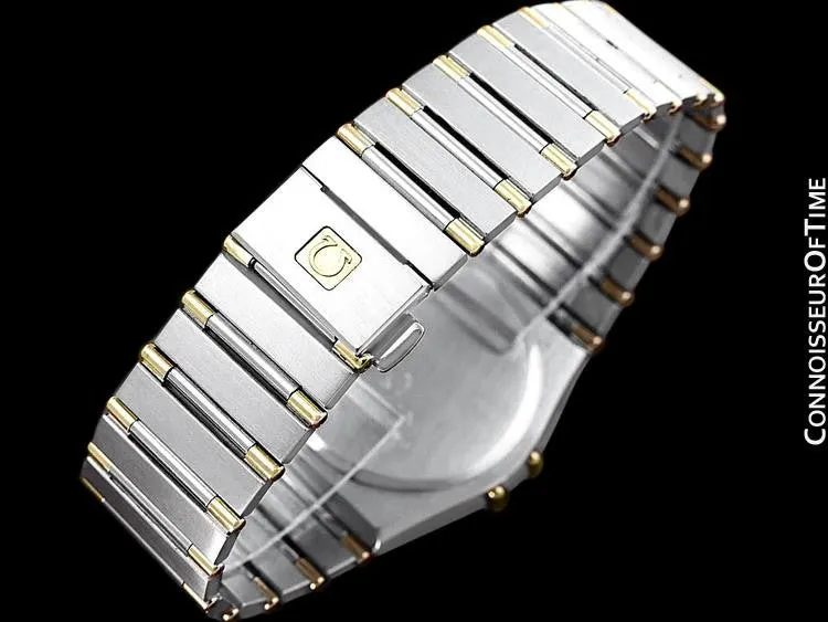 Omega Constellation Mens 35mm Watch, Quartz, Date - Brushed Stainless Steel & 18K Gold