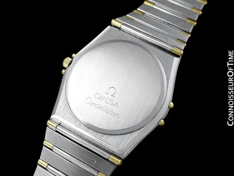 Omega Constellation Mens 35mm Watch, Quartz, Date - Brushed Stainless Steel & 18K Gold