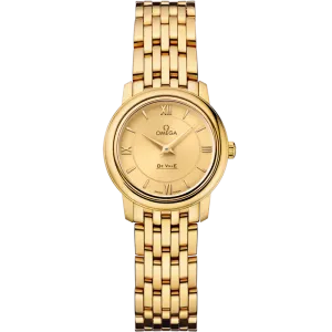 Omega De Ville Prestige 24.4 mm, yellow gold on yellow gold