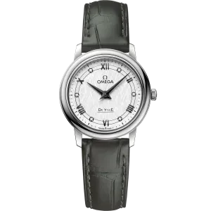 Omega De Ville Prestige 27.4 mm, steel on leather strap