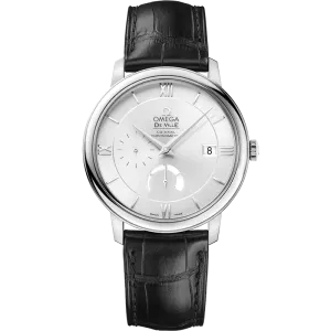 Omega De Ville Prestige 39.5 mm, steel on leather strap