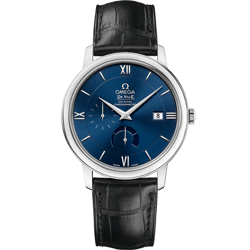 Omega De Ville Prestige 39.5 mm, steel on leather strap
