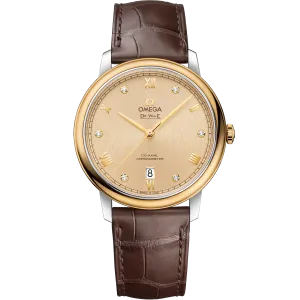 Omega De Ville Prestige 39.5 mm, steel - yellow gold on leather strap