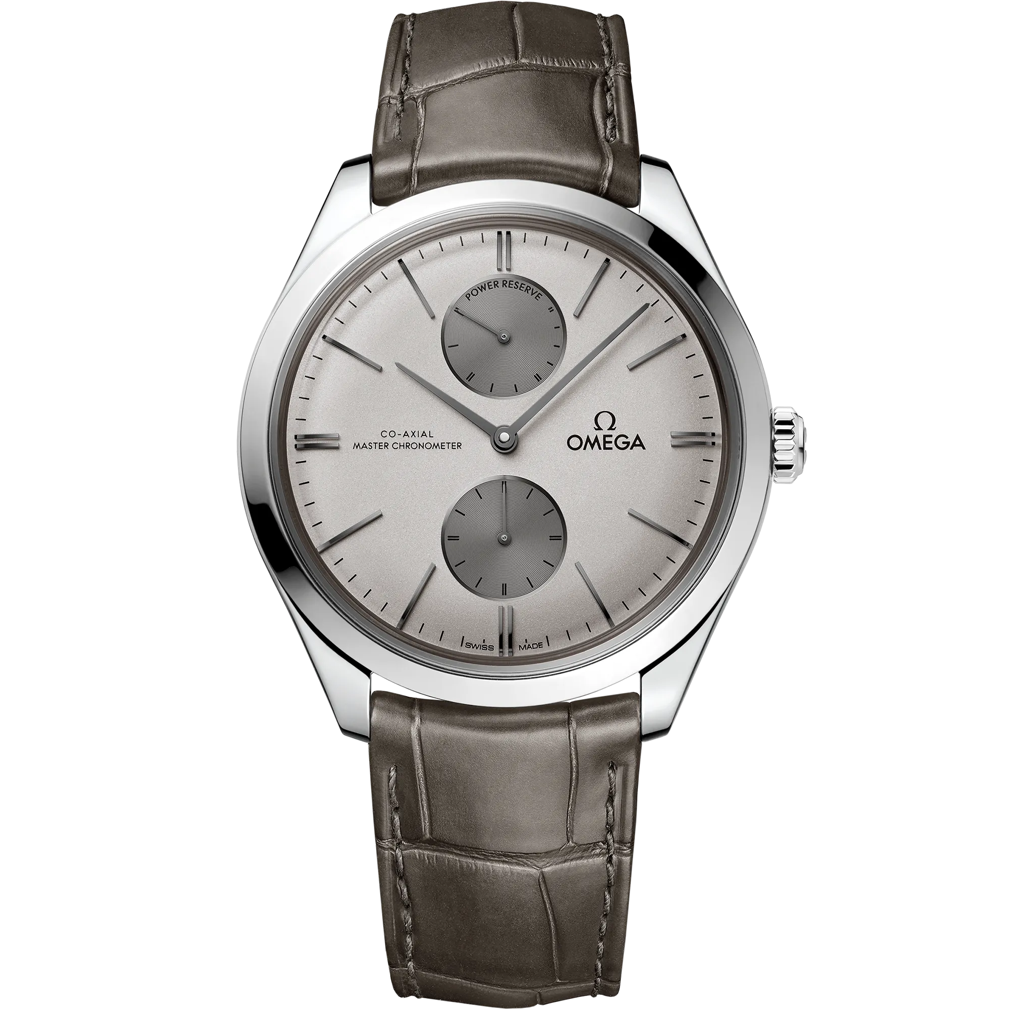 Omega De Ville Trésor 40 mm, steel on leather strap