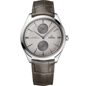 Omega De Ville Trésor 40 mm, steel on leather strap