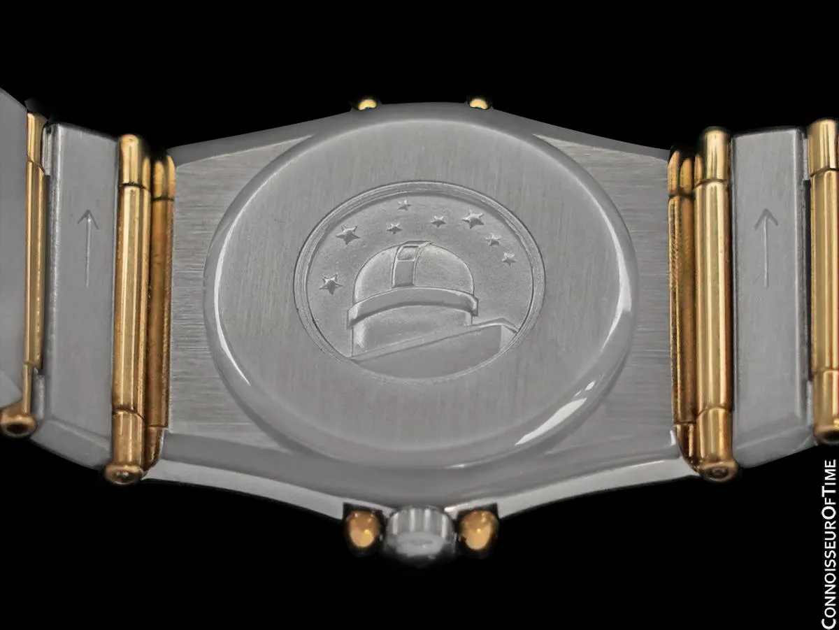 Omega Ladies Constellation Manhattan Bracelet Watch - 18K Gold, Stainless Steel & Factory Set Diamonds