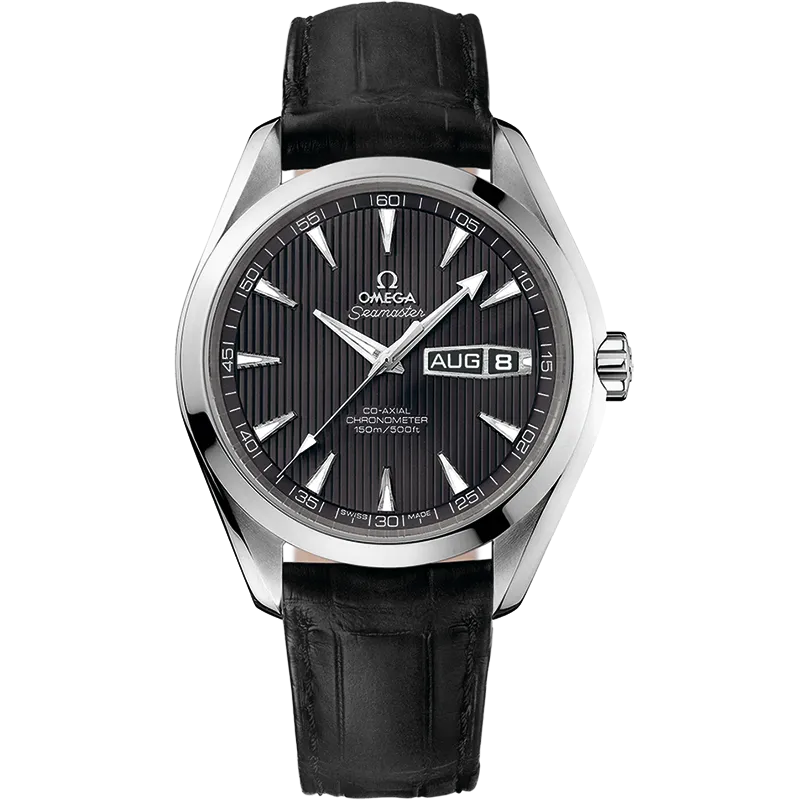 Omega Seamaster Aqua Terra 150M 43 mm, steel on leather strap