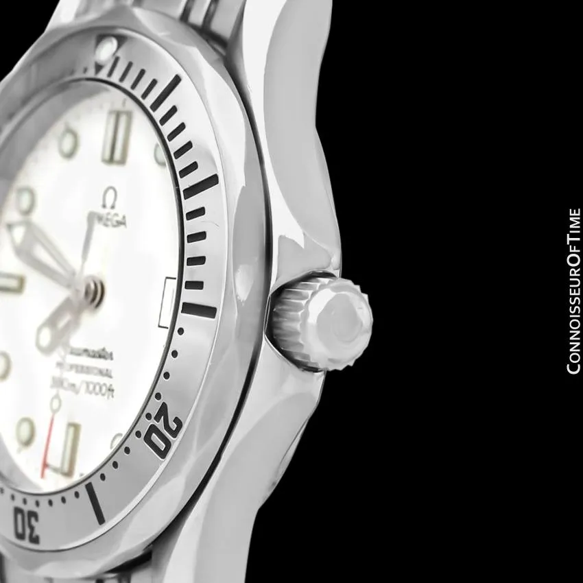 Omega Seamaster Midsize 300M White (James Bond Style) Professional Divers Watch, Stainless Steel - 2562.20.00