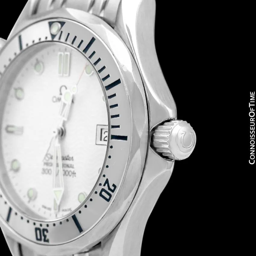 Omega Seamaster Midsize 300M White (James Bond Style) Professional Divers Watch, Stainless Steel - 2562.20.00