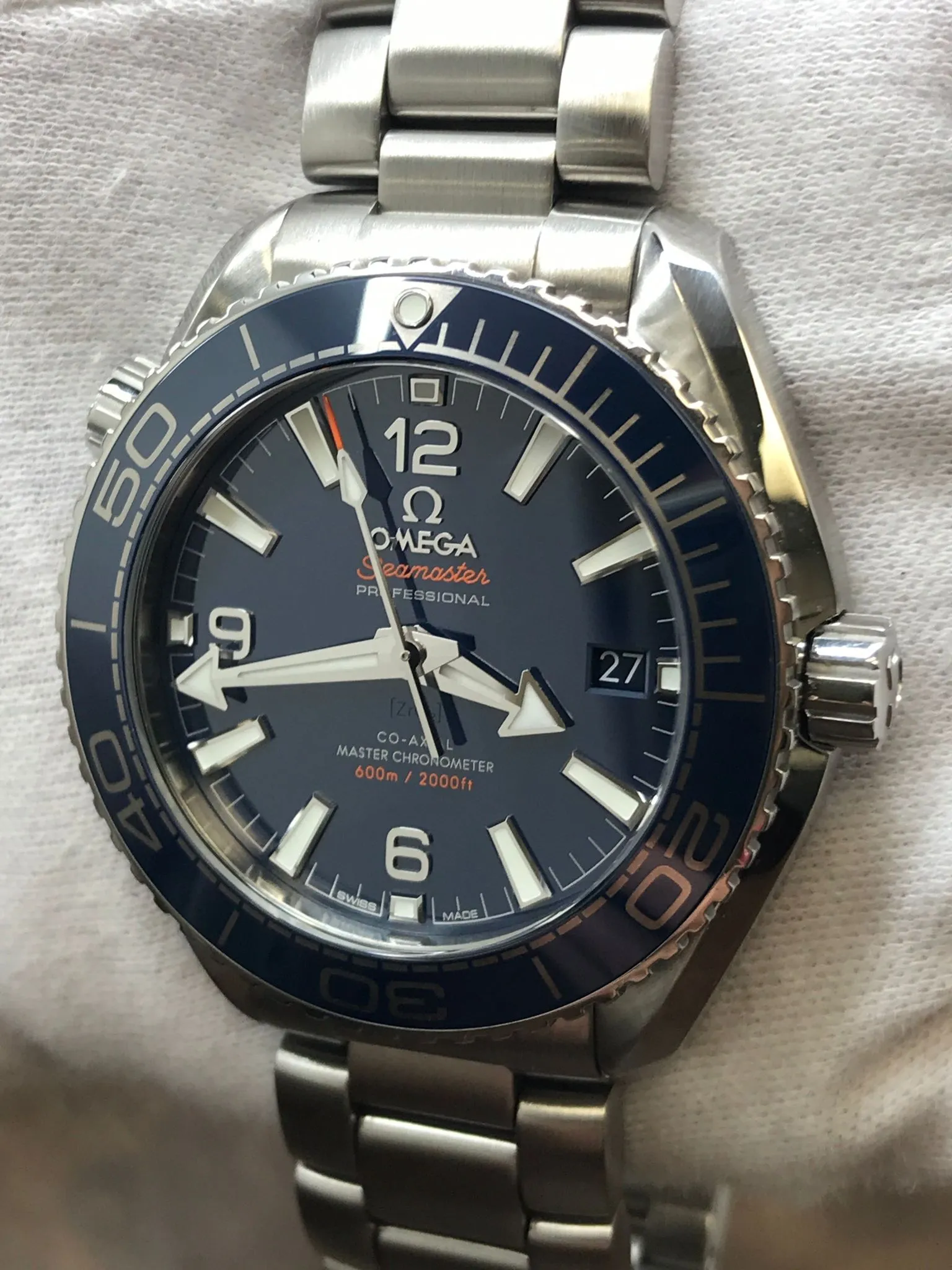 Omega Seamaster Planet Ocean 215.30.40.20.03.001 Blue Dial Automatic Men's Watch