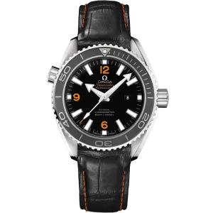 Omega Seamaster Planet Ocean 600M 37.5 mm, steel on leather strap