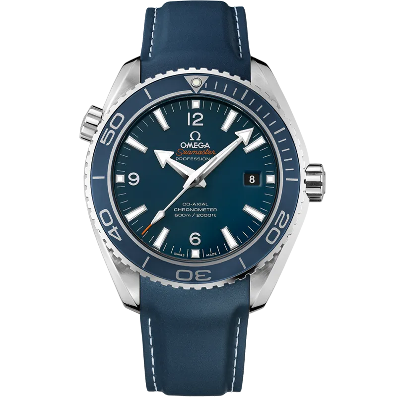 Omega Seamaster Planet Ocean 600M 45.5 mm, titanium on rubber strap
