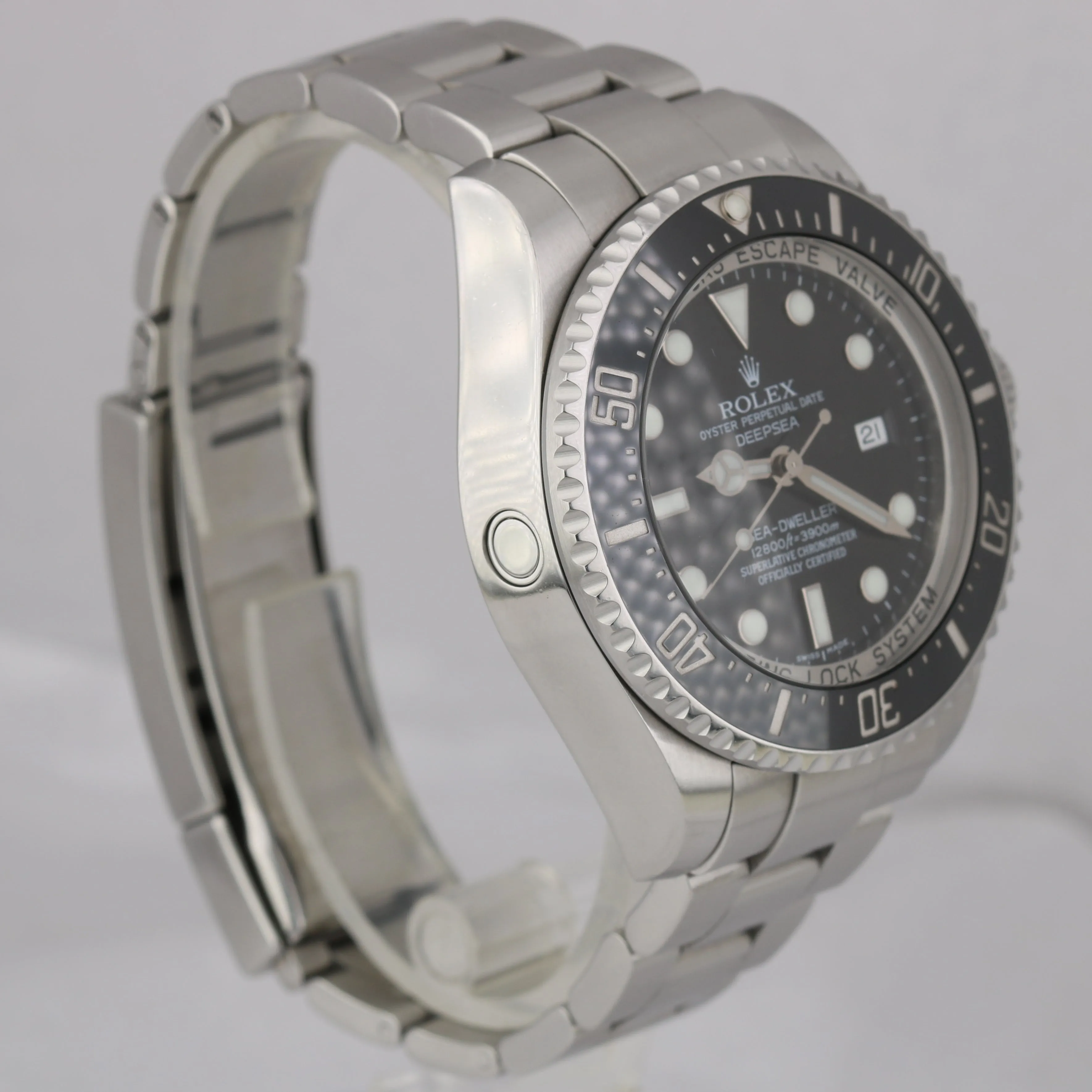OPEN CARD Rolex Sea-Dweller Deepsea Stainless 44mm Black Dive Watch 116660 B P