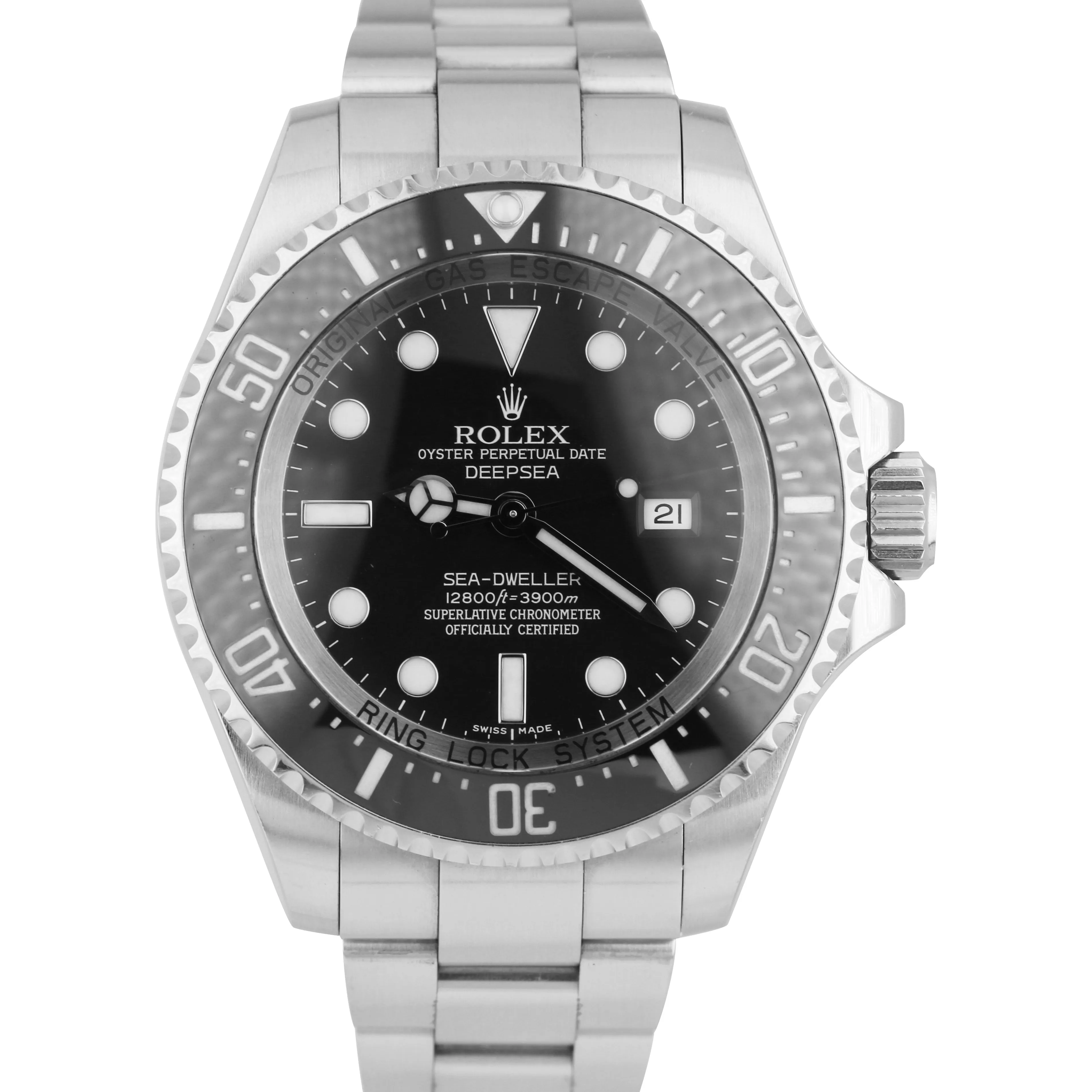 OPEN CARD Rolex Sea-Dweller Deepsea Stainless 44mm Black Dive Watch 116660 B P