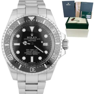OPEN CARD Rolex Sea-Dweller Deepsea Stainless 44mm Black Dive Watch 116660 B P