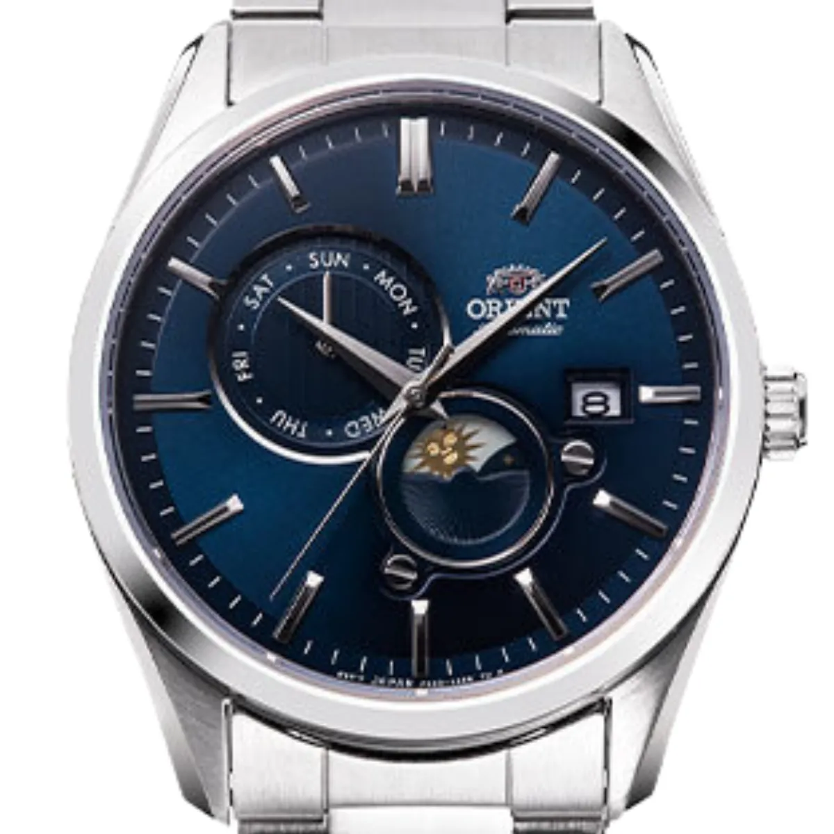 Orient RA-AK0308L Contemporary Sun & Moon Blue Dial Automatic Casual Mens Watch
