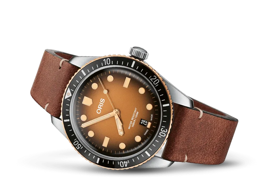 Oris Divers Bronze Sixty-Five Brown 2 Tones Leather