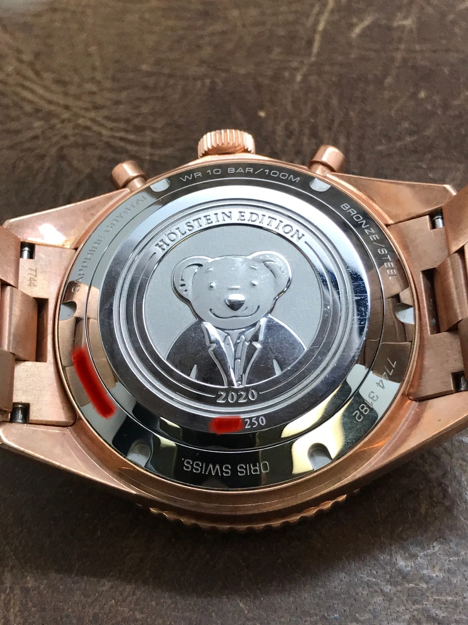 Oris Divers Holstein Edition 01.771.7744.3182 Gold-tone Dial Automatic Men's Watch