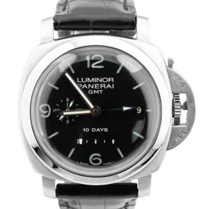 Panerai Luminor GMT 1950 PAM 270 10 Days Date Black Steel 44mm Watch PAM00270
