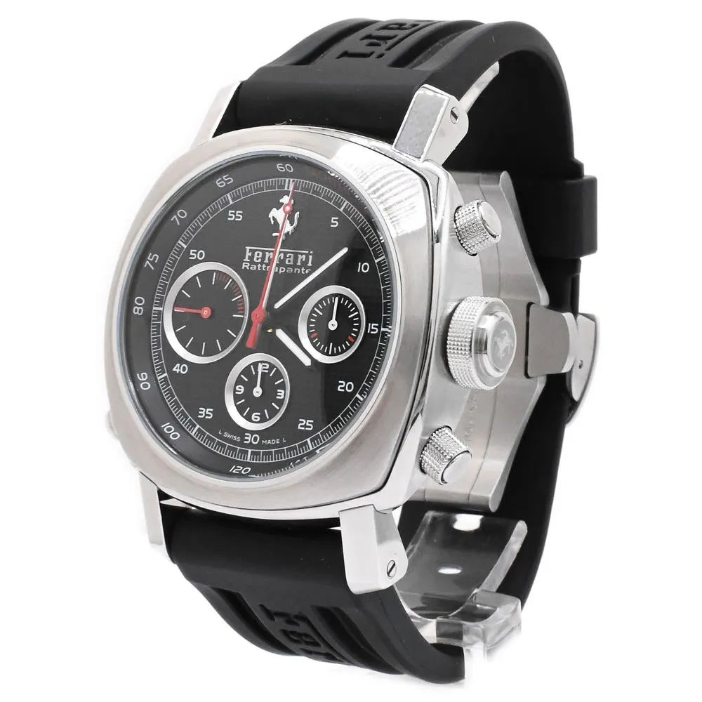 Panerai Men's Ferrari Rattrapante Stainless Steel 45mm Black Chronograph Texture Dial Watch Reference: FER00005