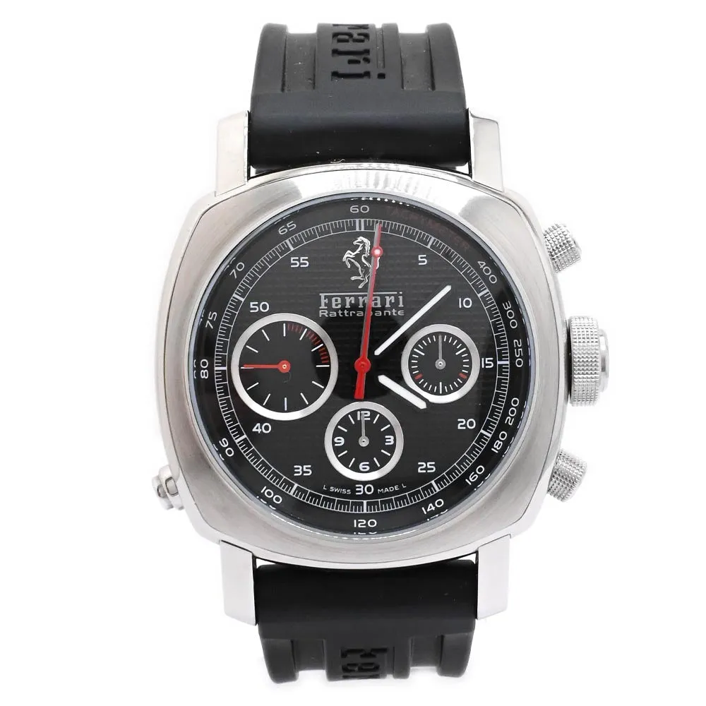 Panerai Men's Ferrari Rattrapante Stainless Steel 45mm Black Chronograph Texture Dial Watch Reference: FER00005