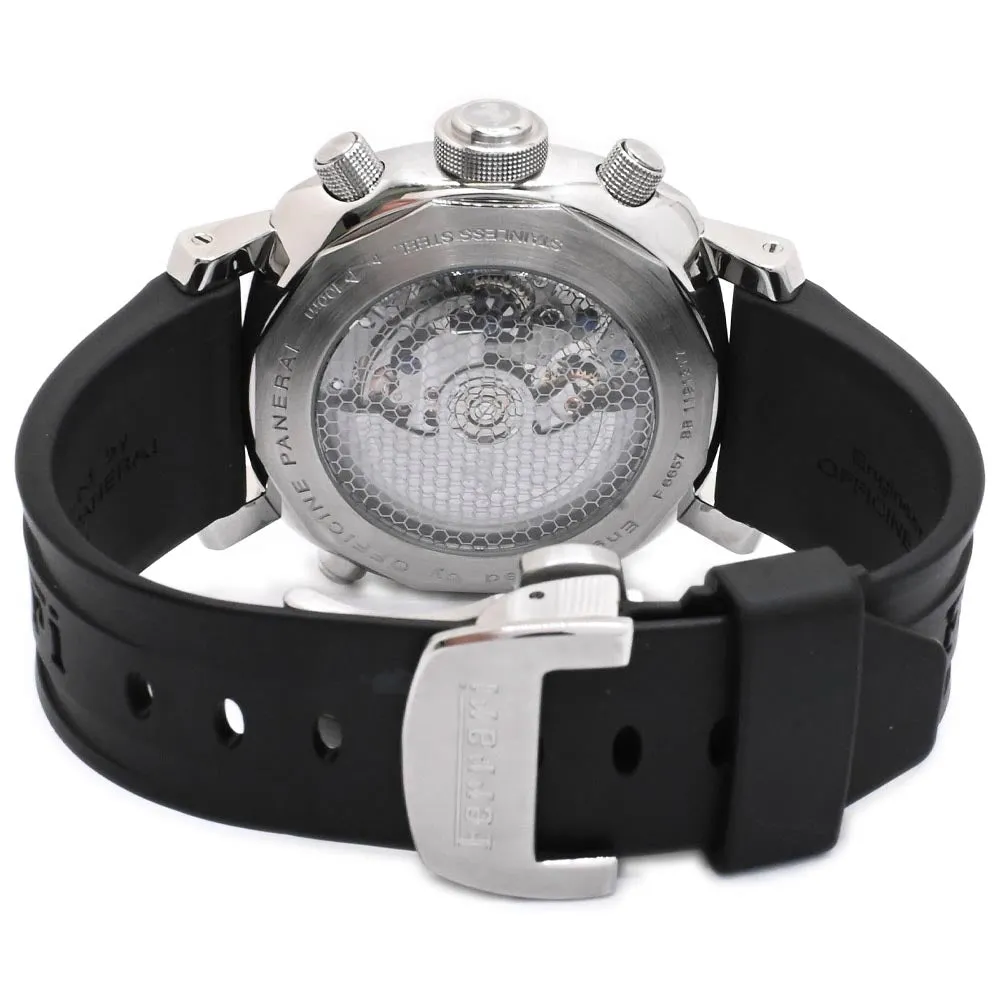 Panerai Men's Ferrari Rattrapante Stainless Steel 45mm Black Chronograph Texture Dial Watch Reference: FER00005