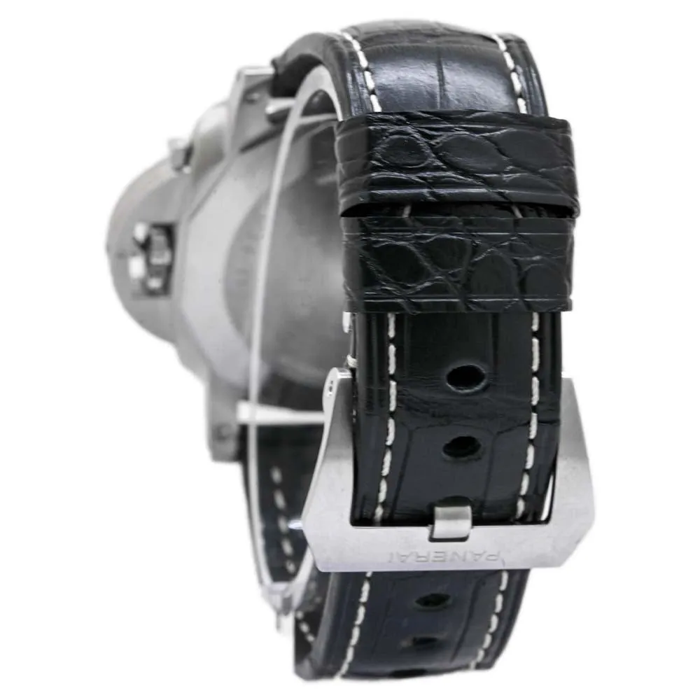 Panerai Mens Luminor Marina Stainless Steel 44mm Black Stick Dial Watch Reference #: PAM01312