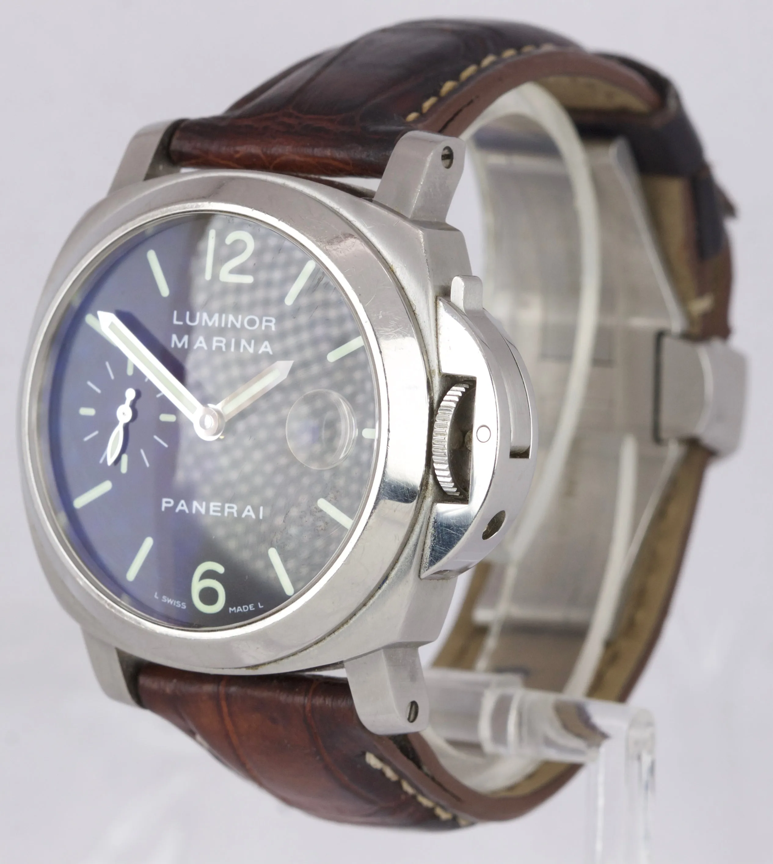 Panerai PAM 48 40mm Luminor Marina Date Stainless Steel Automatic Watch PAM00048