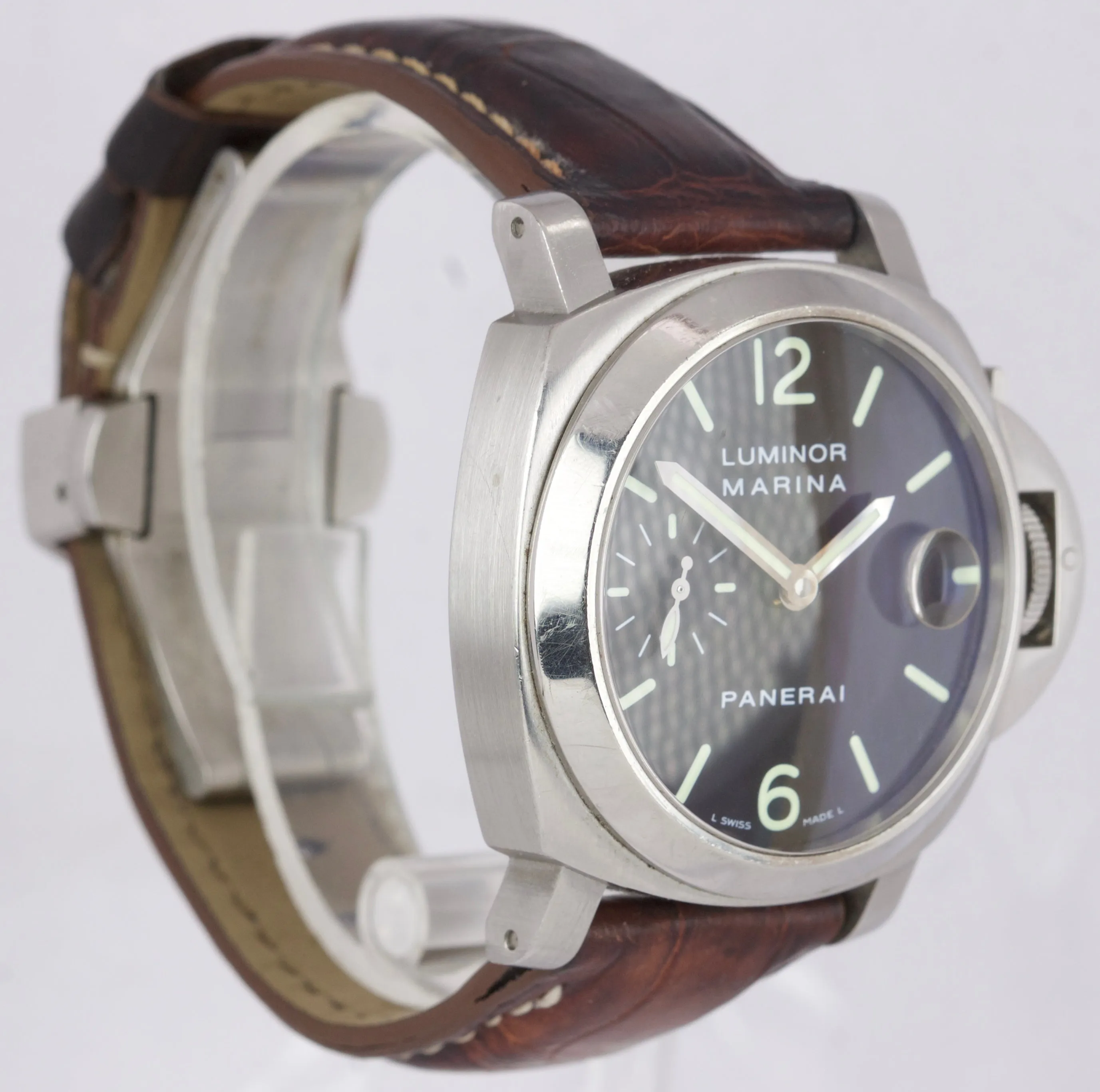 Panerai PAM 48 40mm Luminor Marina Date Stainless Steel Automatic Watch PAM00048