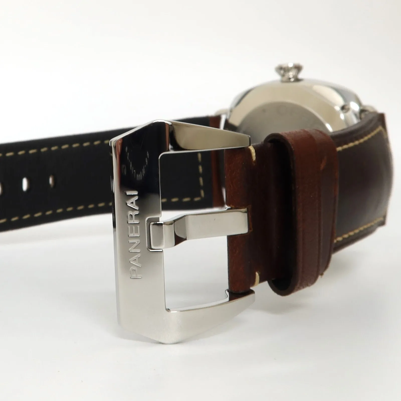 Panerai Radiomir Black Dial Stainless Steel Manual Wind 45MM Leather PAM00753