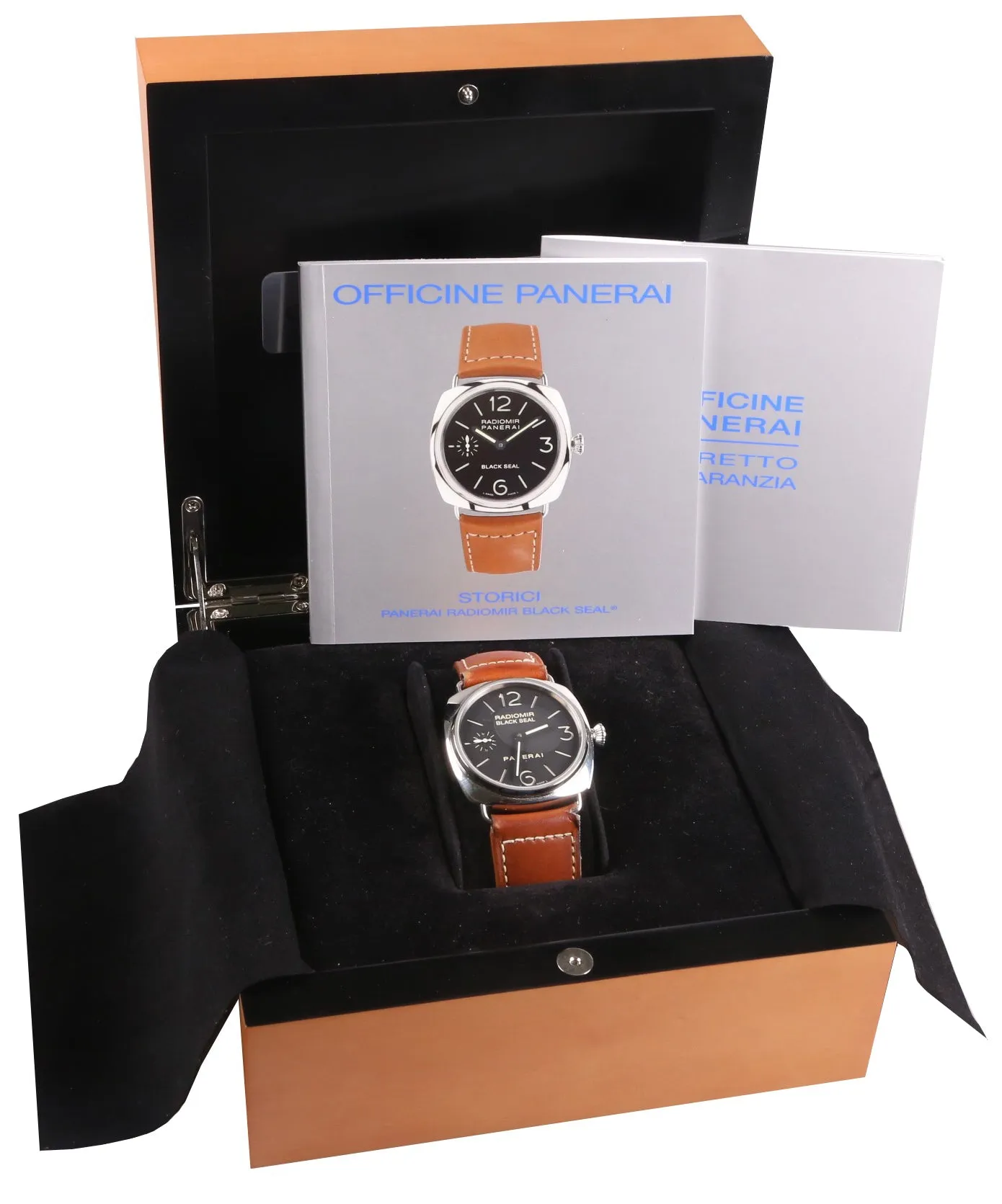 Panerai Radiomir Black Seal Open Back PAM 183 H Black Manual 45mm Watch PAM00183