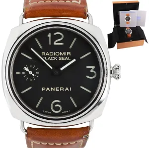 Panerai Radiomir Black Seal Open Back PAM 183 H Black Manual 45mm Watch PAM00183