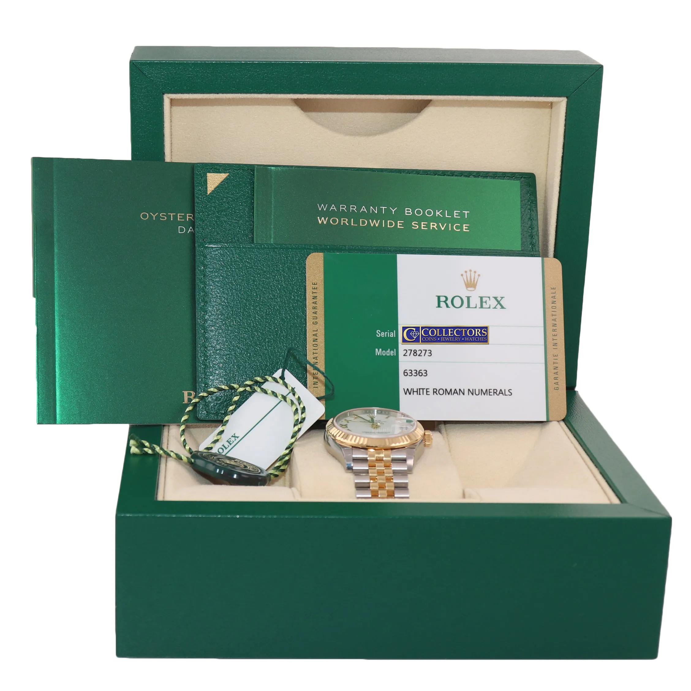 PAPERS 2020 NEW Rolex DateJust 278273 White Roman Two-Tone 31mm Jubilee Watch
