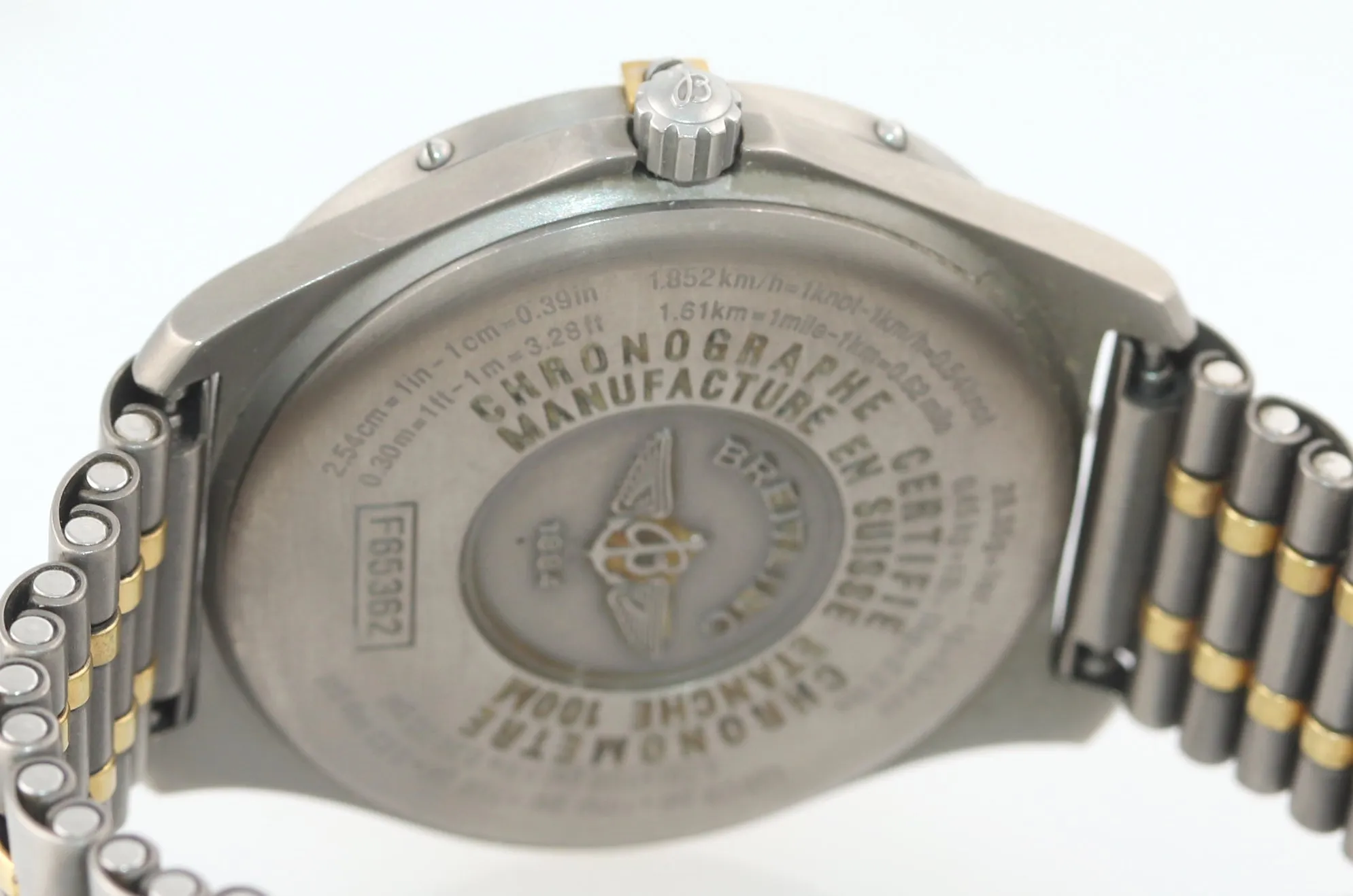 PAPERS Breitling Aerospace Titanium F65362 Grey 40mm Two Tone Gold Watch Box