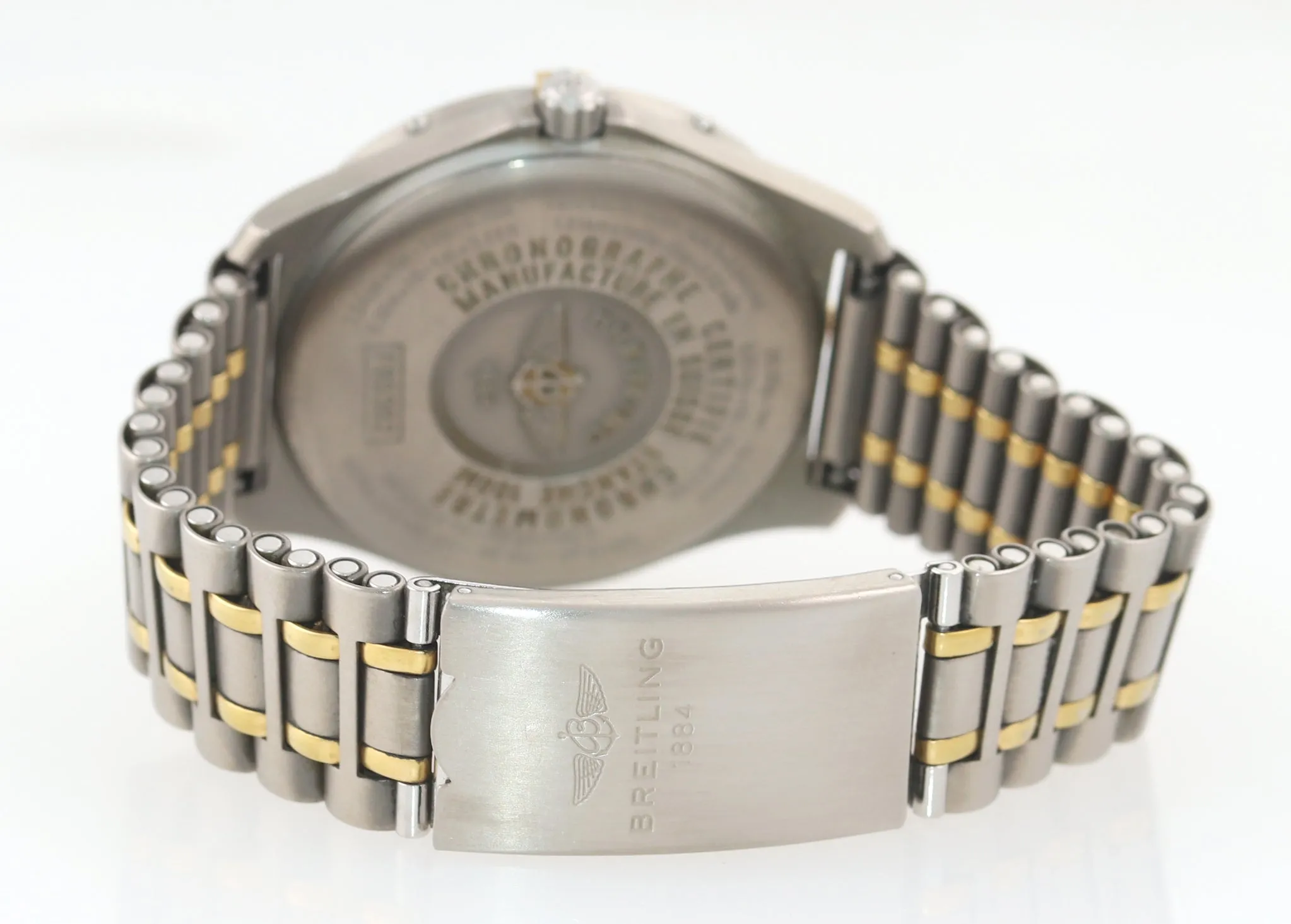 PAPERS Breitling Aerospace Titanium F65362 Grey 40mm Two Tone Gold Watch Box