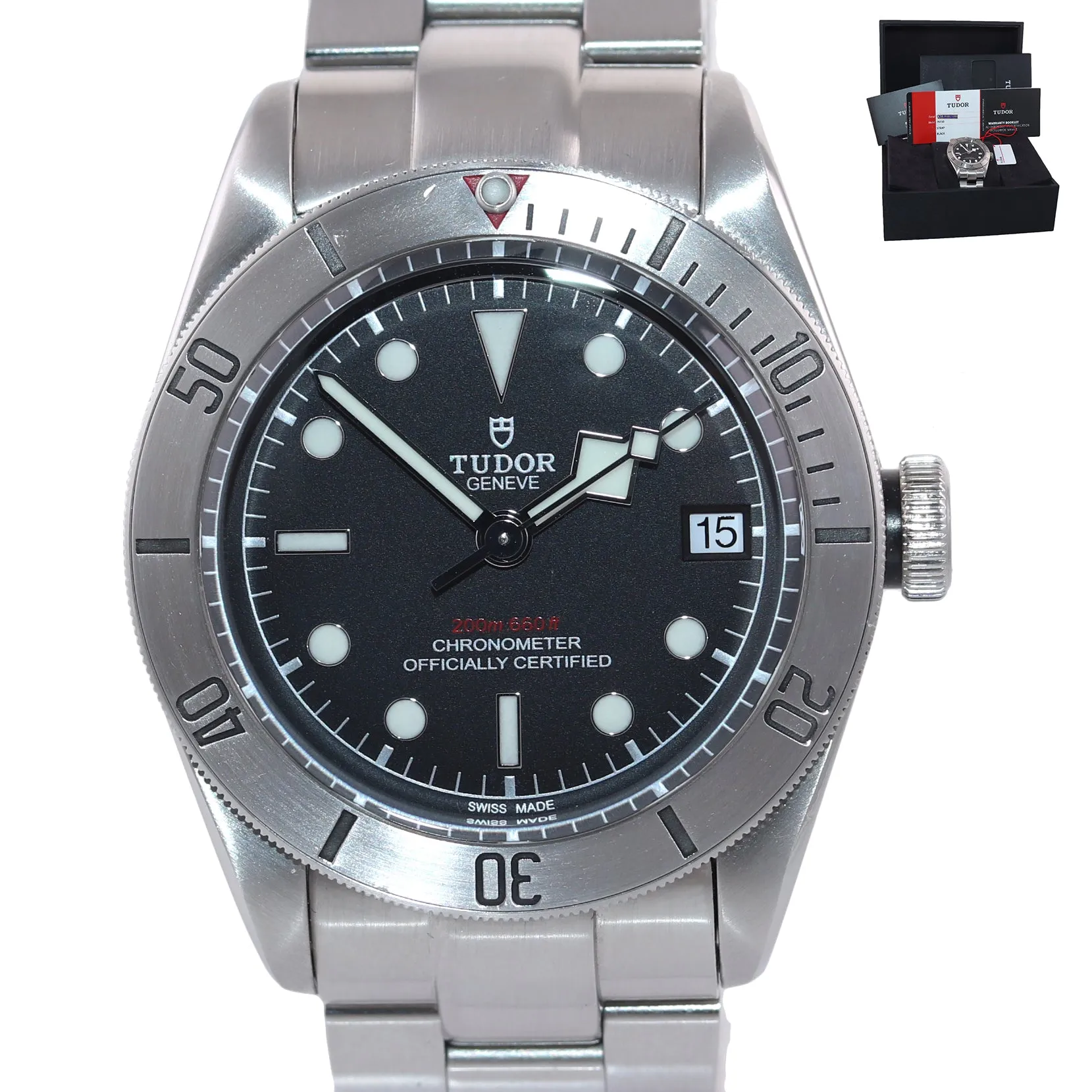 PAPERS Tudor Black Bay Steel 79730 Black Dial 41mm Dive Watch Box
