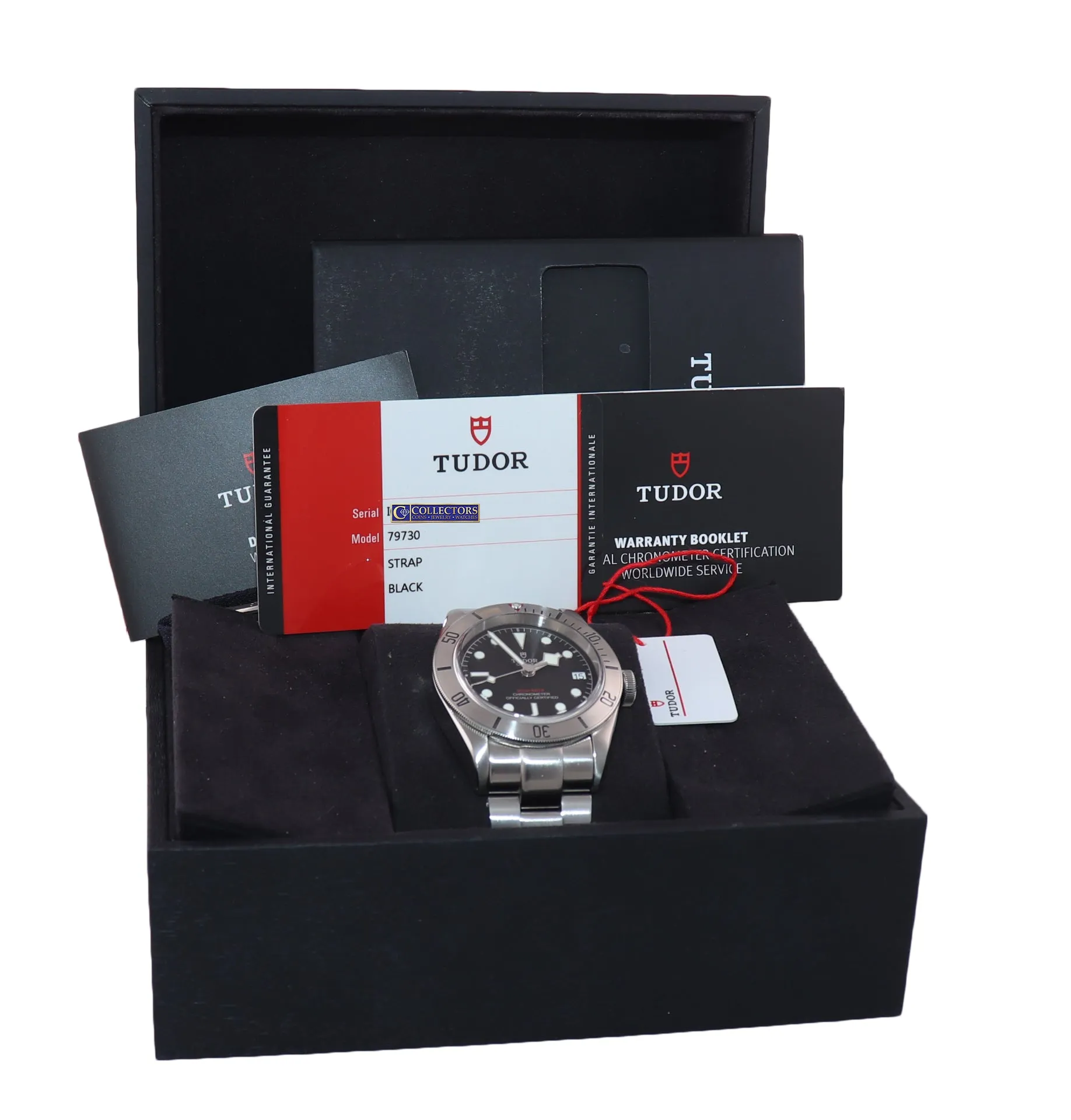 PAPERS Tudor Black Bay Steel 79730 Black Dial 41mm Dive Watch Box