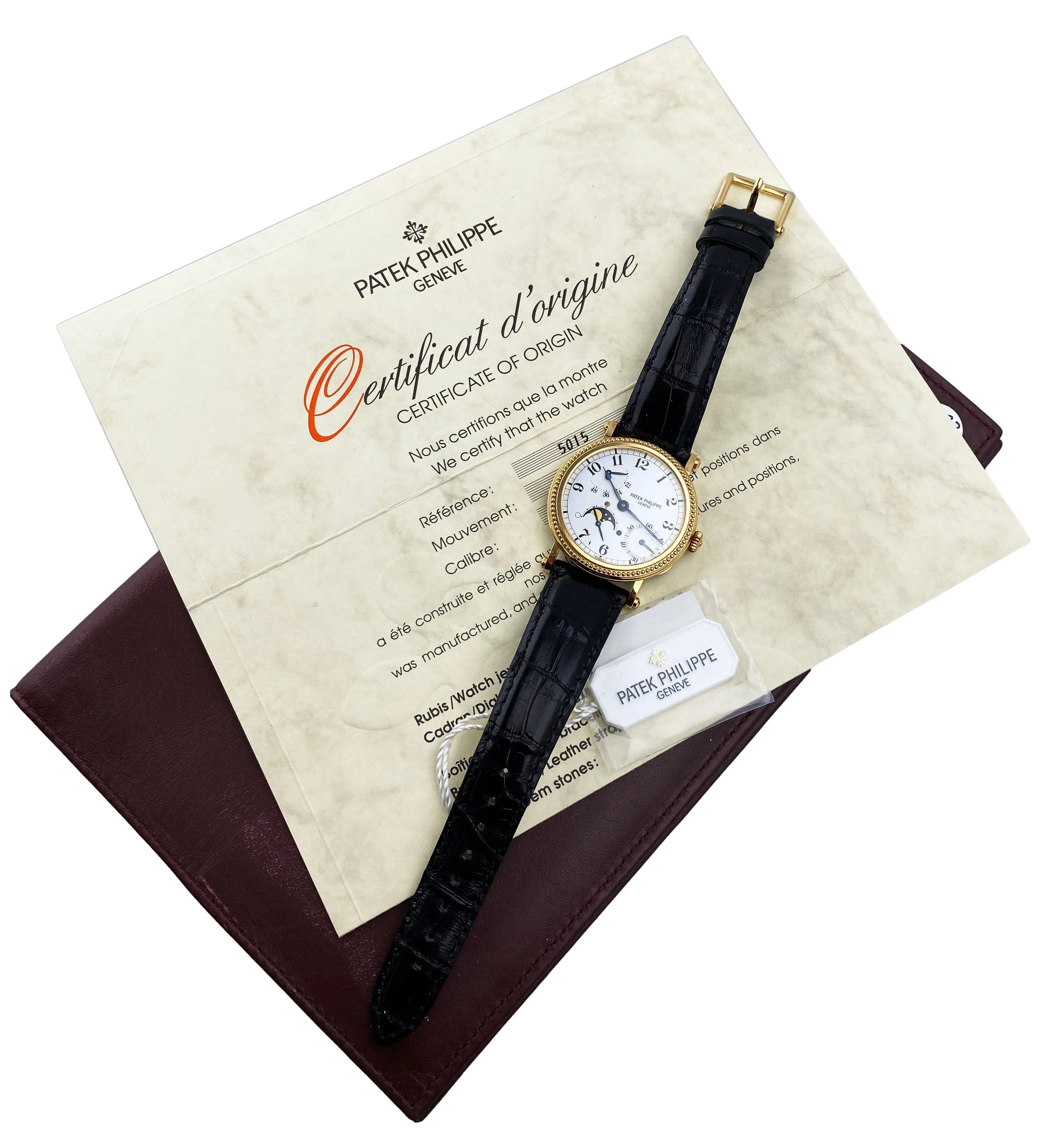 Patek Philippe Complications 5015 Moon Phase Mens Watch With Papers