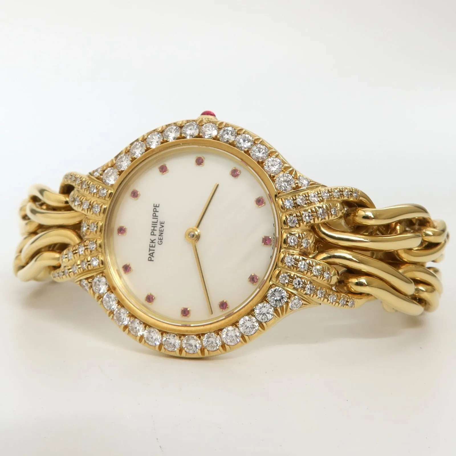 Patek Philippe La Flamme Solid 18kt Yellow Gold Factory Diamond Bezel 4836/3
